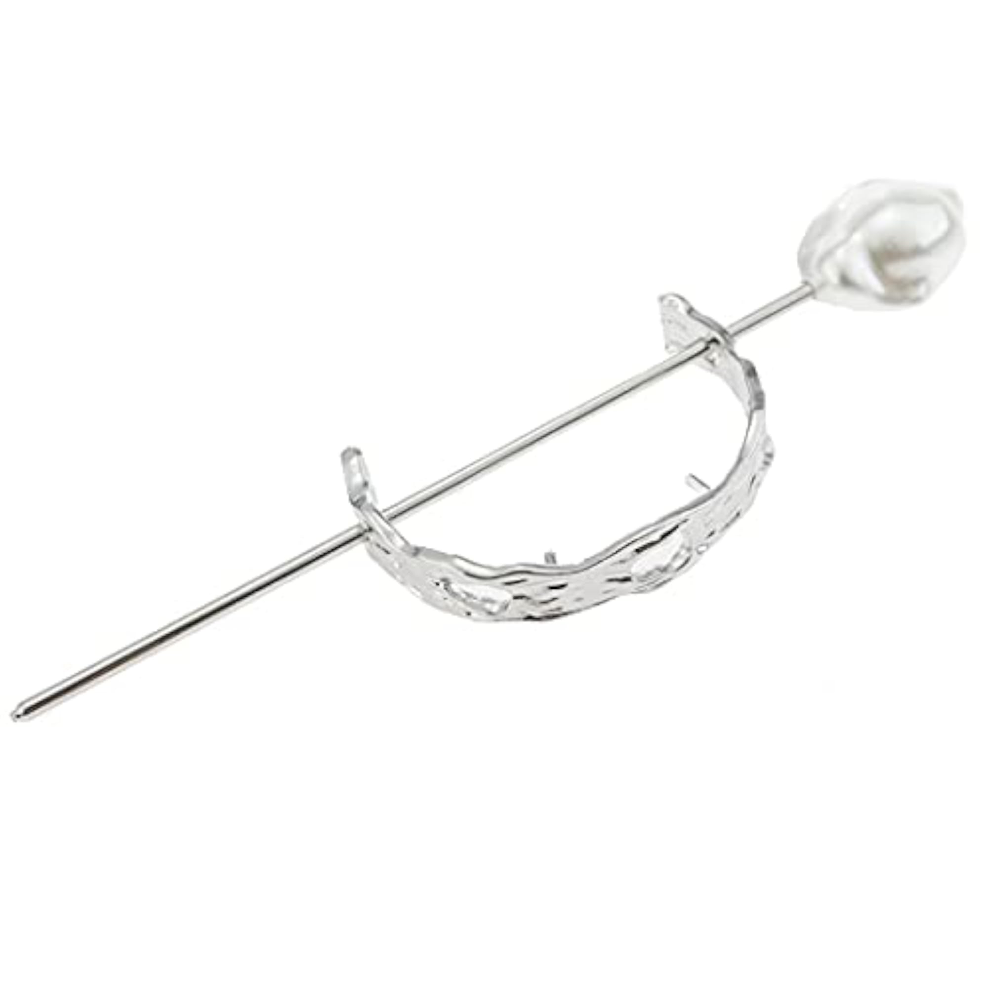 Vintage Faux Pearl Ponytail Cuff Pin Set, Alloy